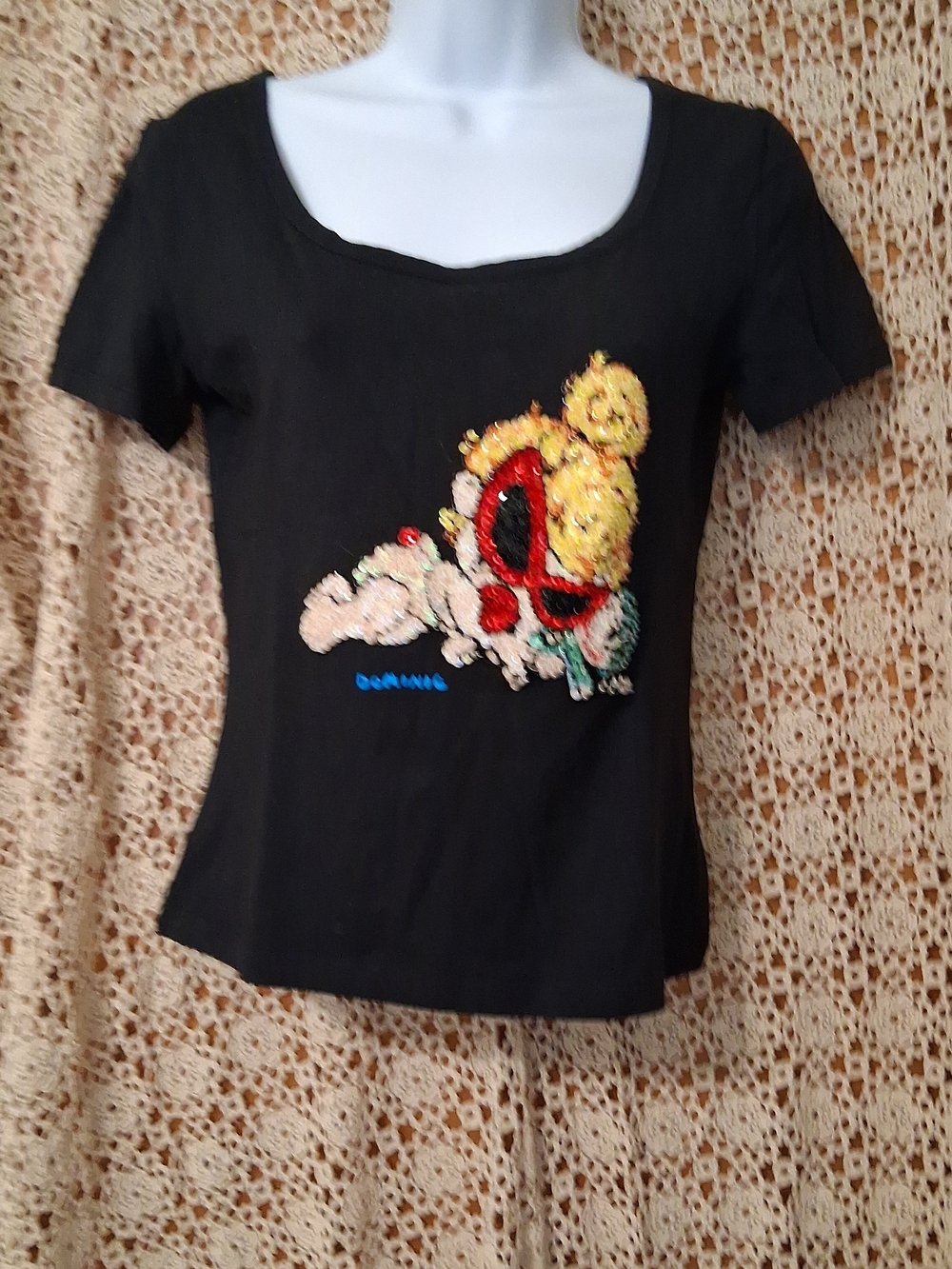 Hysteric Glamour Dupe Sequin Graphic Short Sleeve